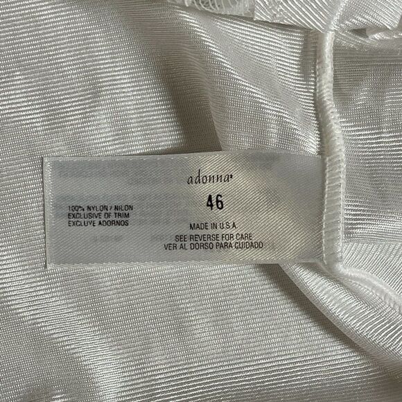 Vintage Adonna White Lace Slip Top Nylon 46 - Picture 9 of 9
